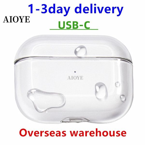 USB C PARA AIRPODS PRO 2 PODOS AIROS 3 MAX EARPONESOS Airpod Bluetooth Acessórios para fones de ouvido sólidos Silicone Cute