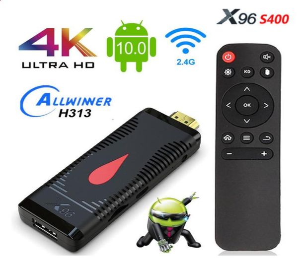 TV Stick Android 100 X96 S400 TV Stick Android X96S400 Allwinner H313 Quad Core 4K 60fps 24G WiFi 2GB 16GB Dongle TV VS X96S2532539