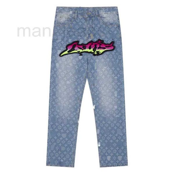 Designer di jeans maschile Ladies Gradient Graffiti stampati jeans stampati patchwork jeans svasato ricamato magli di alta strada slip wtxs wtxs