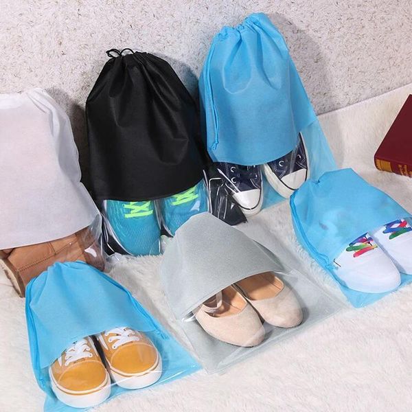 Aufbewahrungstaschen Großhandel wasserdichte Packung Schuhtasche Organisieren Sie Beutel Nicht gewebter Stoff Draw String Toilcyetry Hülle