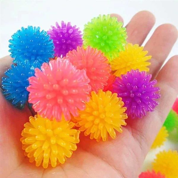 Cat Toys 5/10 Fun Hedgehog Ball Cat Toys Creative красочные растягиваемые пластиковые шарики Интерактивные кошки мягкие пряные девушки игрушки для домашних животных D240530