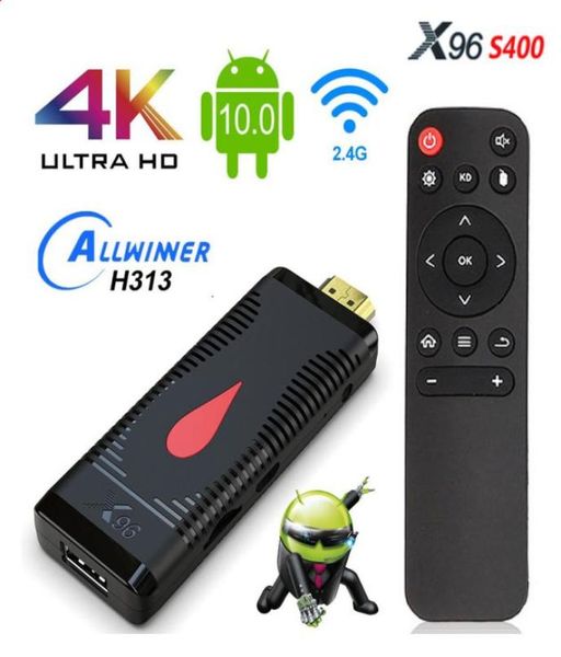 TV Stick Android 100 X96 S400 TV Stick Android X96S400 Allwinner H313 Quad Core 4K 60fps 24g WiFi 2GB 16GB Dongle TV VS X96S7789853