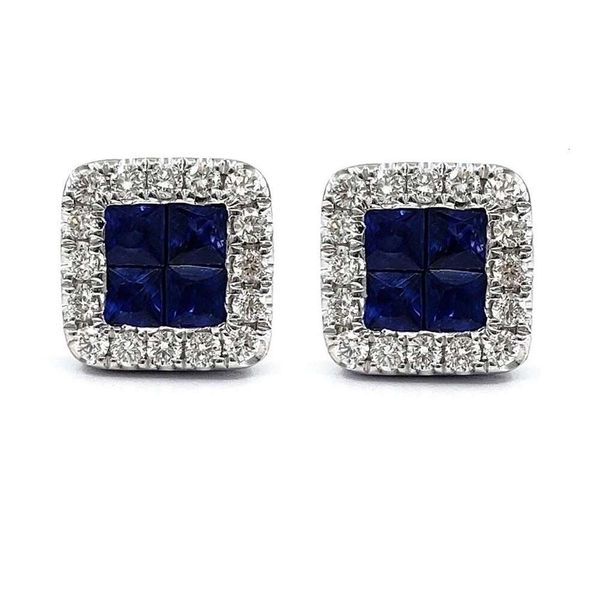 Produtos de venda quente de Kok mais vendidos para o garanhão simples Diamante natural Gemstone Brincos de safira azul jóias para mulheres meninas