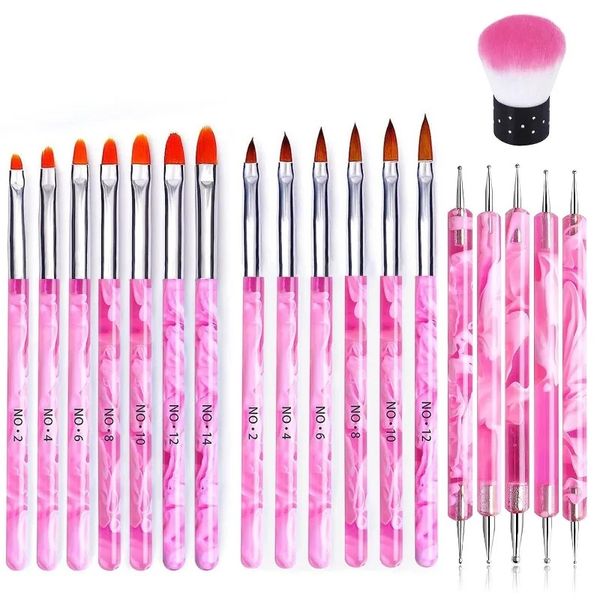 Cross Border Hot Selling Amazon Nail Pen Set 19 -Stück Nagel -Werkzeug -Set Factory Großhandel Direktvertrieb