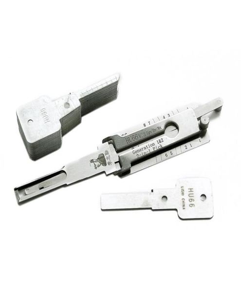 Lishi Hu66 V.3 IGN/DR/BT 2-em-1 Pick e decodificador Auto para VW // Skoda/Seat/Roewe 550, etc. Locksmith Tool6156662