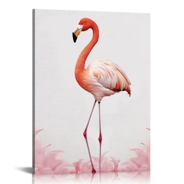 Зачем вписаться, когда вы родились, чтобы выделиться Flamingo Quote Canvas Print Decorative Art Wall Decor