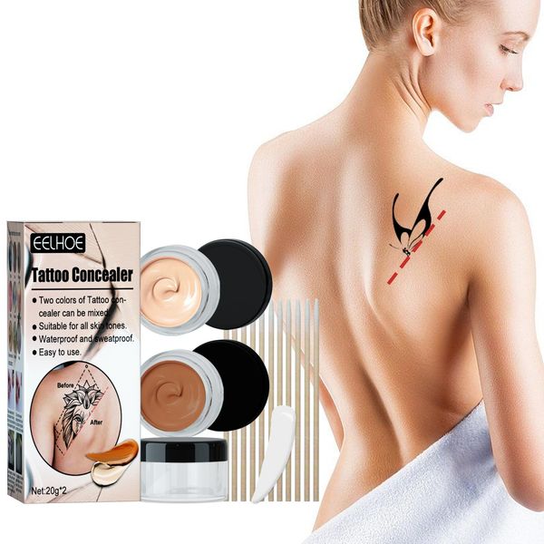 Tattoo Concealer Professionelle wasserdichte Haut Camouflage Creme Abdeckung Narben Tattoo Abdeckung Make -up Vitiligo Spots Impressum