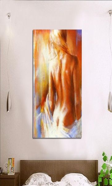 Pintura a óleo nua e sexy pintada à mão Modern abstrato de lona de parede decoração de casa decoração feita à mão pinturas de mulheres nuas Imagem1710351