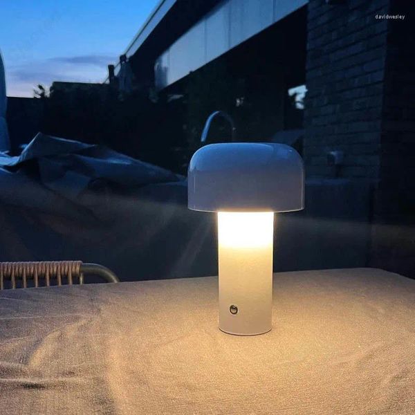 Lampade da tavolo Lampada da scrivania Fungo Ricarica Night Light Portable Touch Touch Canova