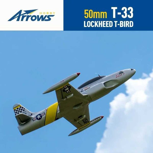 Aeronave elétrica/RC ARGURA AZUL T-33 Hobby de asa fixa de 50 mm fã do duto EDF Aeronaves a jato F86 PNP Controle remoto Conjunto elétrico Aeronaves RC Aeronaves Q240529