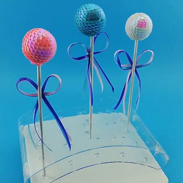 1 % Acrilico fai -da -te 20 fori con tracce Cake Pop Lollipop Cupcake Porta del display Base torre