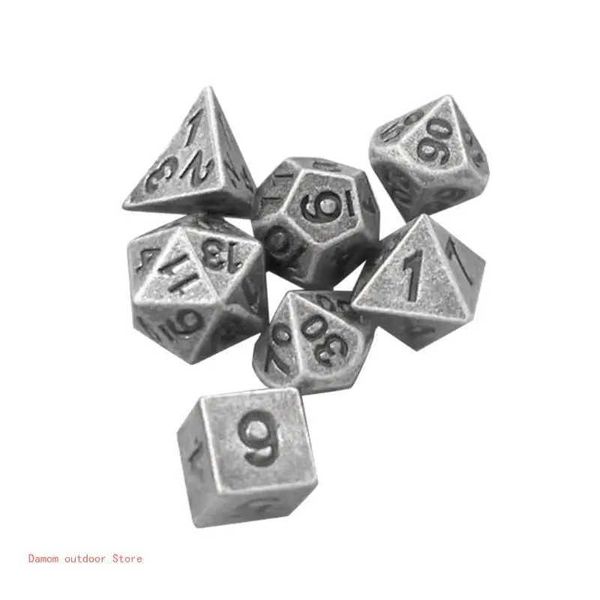DICE jogos mini metal poliedral dices pequenos dices de jogo portátil de jogo de tabuleiro s2453109