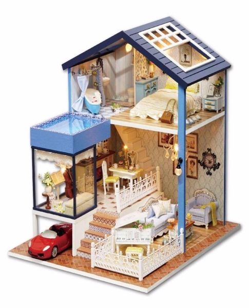 DIY Doll House Unisex Holz kreative Dollhouses Accessoires für LOL Dollsminiature Möbel kreative Spielzeuge Kinder Geburtstag Geschenke Y29128289