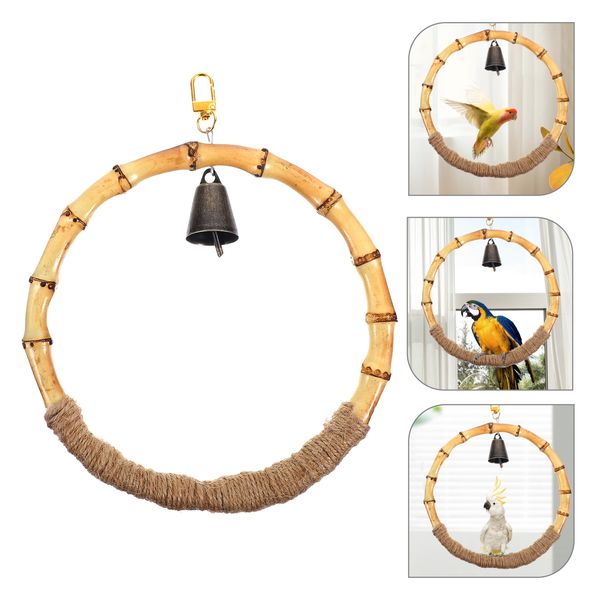 Parrot Summer Hammock Wooden Playset Cage Bird Toy Salb Gaiols para periquitos Swing Bamboo Training Toys Acessórios