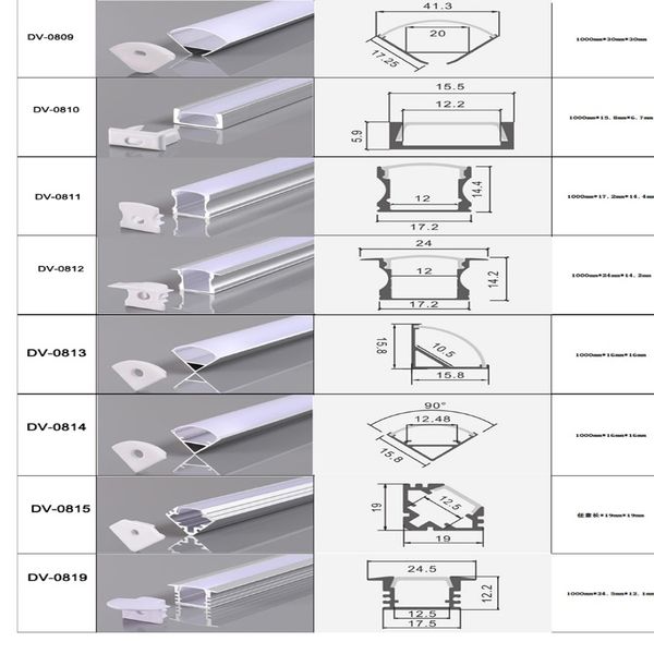 Claite 50 см U V YW Tri Style Aluminum Channel Holder для светодиодной полосы световой планки под шкафной лампой кухня 1 8 см в ширину 295i
