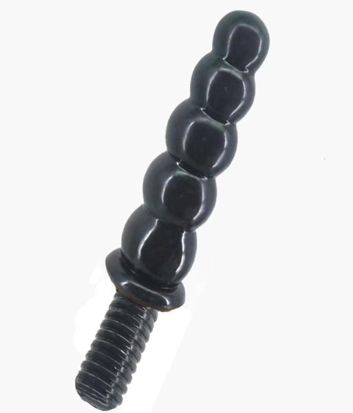 5 perline stringa dritto testa tonda dildo manico a spirale inserto vaginale giocattolo del sesso per le donne o per l'uomo masturbatore inserto spina anale Y192919064