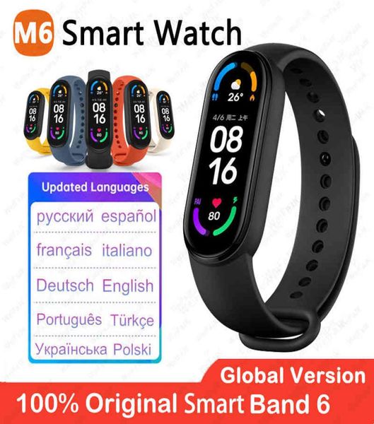 2021 Global Version Band M6 Smart Watch Men Women SmartWatch Fitness Sport Bracelet для Apple Huawei Xiaomi Mi SmartBand Watches8040875