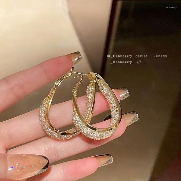 Baumeln Ohrringe Koreanische Kristall Zirkonia Für Frauen Vintage Geometrische Tropfen Ohrring Mädchen Zubehör Gold Farbe Brincos Schmuck Geschenke