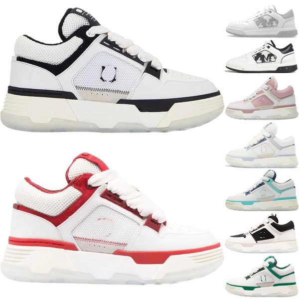 Designer de luxo sapatos grossos homens mulheres pão plataforma sapatos ma-1 lace-up ma1 branco preto azul rosa vermelho casual skate couro ao ar livre esportes treinadores tênis