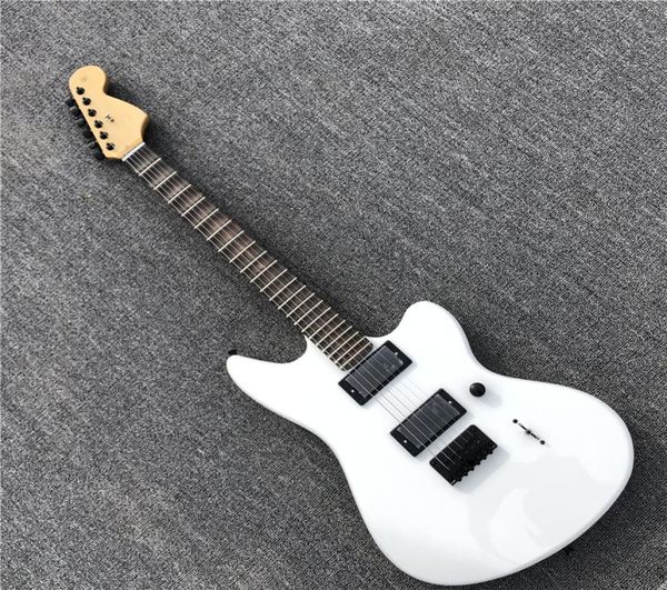 Özel Mağaza Jim Root İmza Beyaz Jazzmaster Elect Guitar Gül Ağacı Klavye Kakma Büyük Headstock Siyah Donanım5356000