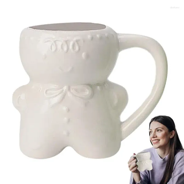 Canecas Caneca de café de gengibre Natal desenhos animados bonito copo de cerâmica novidade 3d homem férias fontes de festa presentes engraçados para