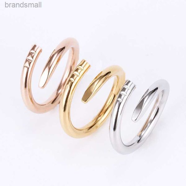 Designer Ring für Frauen Love Rings Damen Band Schmuck Titanstahl Single Nail European und American Fashion Street Freizeitpaar klassisches Gold Silber Rose Option