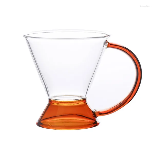 Tazze Tazza da tè retrò in vetro borosilicato alto Caffè ambrato