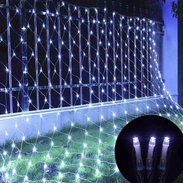 LED-Ketten, 1,5 x 1,5 m, 3 x 2 m, 6 x 4 m, Netz-LED-Vorhang, Lichter im Freien, wasserdicht, Eiszapfen, Lichterkette für Weihnachten, Weihnachtsdekoration, YQ240401