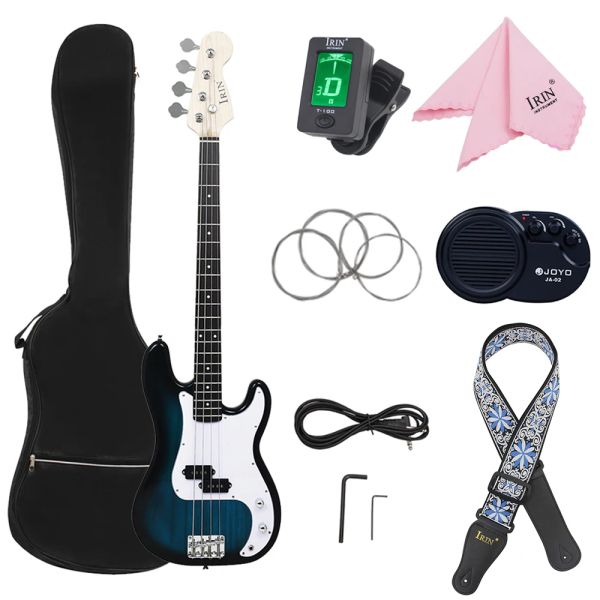 Guitar Irin Bass Guitar 4 Strings 20 Frets Basswood Body Bass Guitarra com Bag amp Tuner Bass Guitar Parts Acessórios