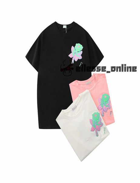 2020 20ss Sommer Neue Damen Designer T-shirts Blume T-shirts Mode Rose Stickerei Kurzarm Lady Tees Casual Kleidung Top4017579