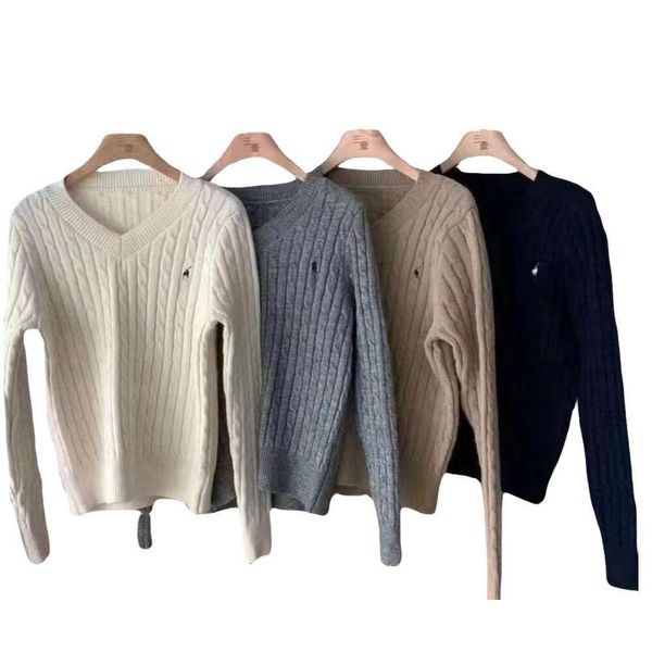 Womens Sweaters Designer Mulheres Camisa Mens S Wear Qualidade Original Nova Sinta Versátil Estilo Slim Pony Sweater Tidy Soft Waxy Fried Doug Dhsfp