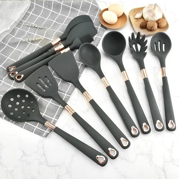 2024 Cozinha de cozinha Cozinha de cozinha Silicone under under untick pain utensília ferramenta de cozinha spatula ladle ovos batedas de sapatilha utensílios de sopa de sopa