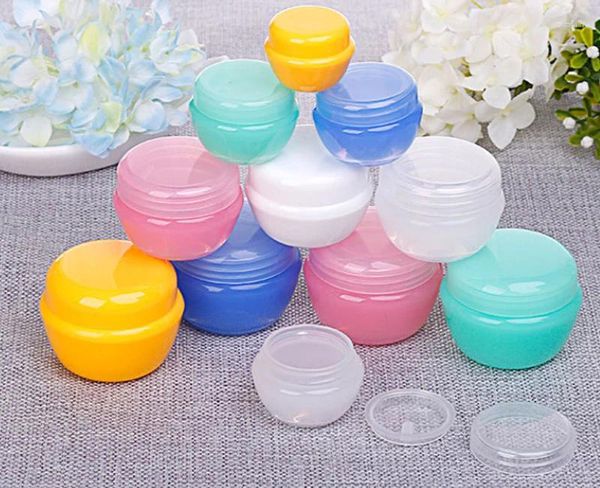 Bottiglie di stoccaggio 5 Pz/lotto Mini Barattoli Vuoti Vasi di Trucco Cosmetico Coperchio Interno Crema Per Il Viso Contenitore per Labbra Il Mio Commercio All'ingrosso Riutilizzabile