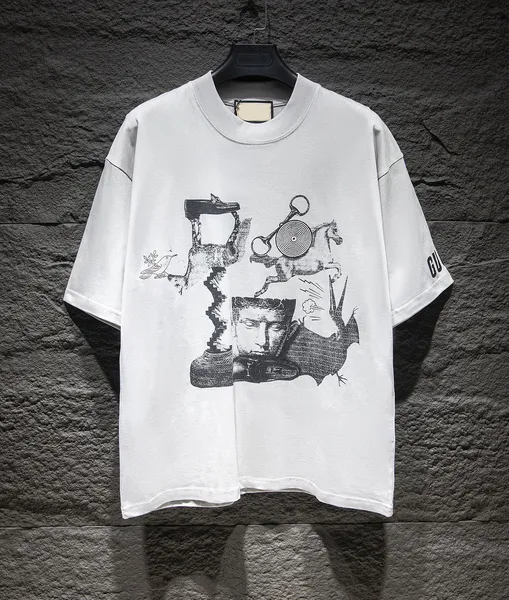 T-shirt Plus da uomo Polo T-shirt rotonde collo ricamato e stampato abbigliamento estivo in stile polare con puro cotone da strada d2d2