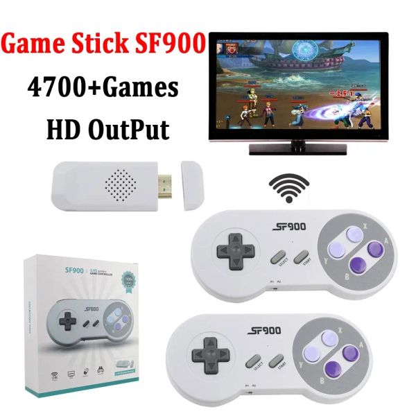 Consoles sf900 console para super nintendo 16 bits jogo vara 5000 jogos retro hd consoles de videogame para nes snes controlador sem fio