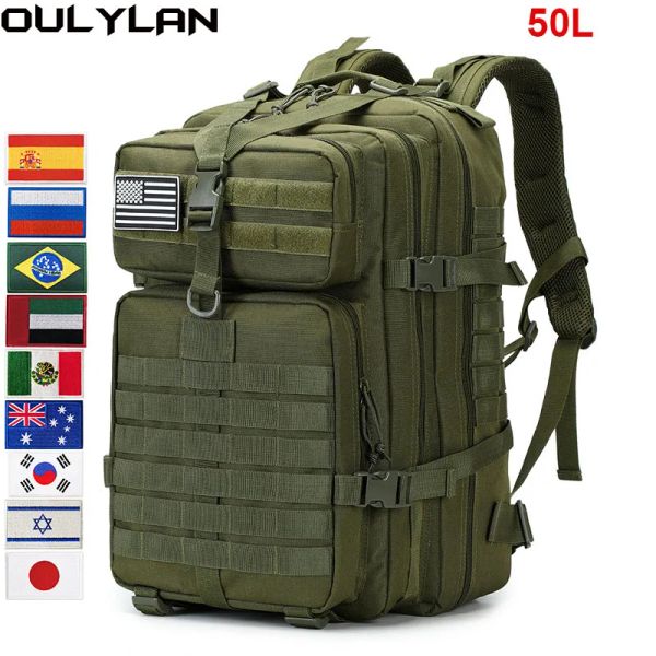 Sagns oulylan 50l zaino militare tattico sacche da pesca da pesca a zaino impermeacks uomo capello di caccia di grande capacità