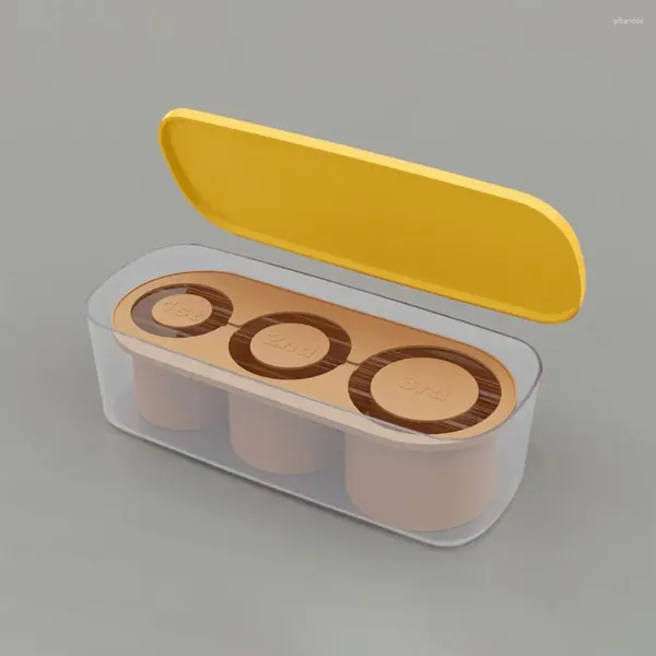 Backformen Cocktail-Eismaschine Silikon-Würfeltablett mit Deckel für Becher Tassen Lebensmittelqualität Form Sommergetränke 3 Hohlräume Zylinder