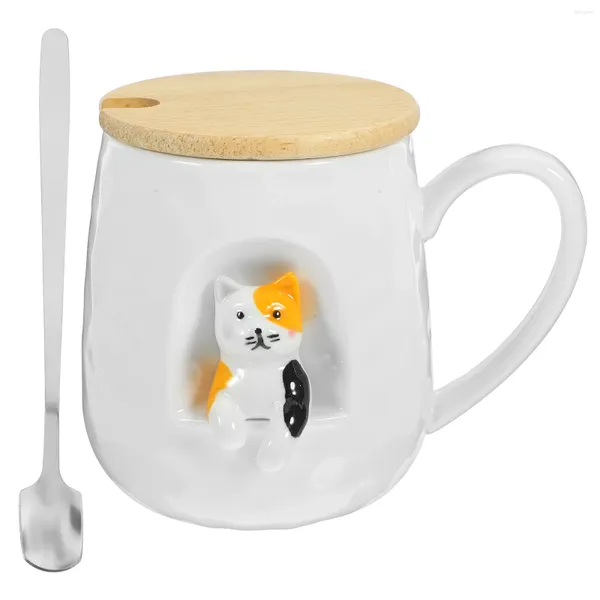 Canecas na moda copo de água escritório café cerâmica caneca decorativa leite requintado estilo dos desenhos animados lidar com casais presentes