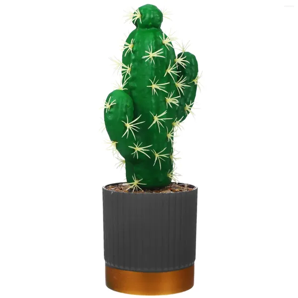 Flores decorativas cacto artificial falso planta suculenta estatueta realista pequeno vaso decoração para o quarto ornamento pp escolher chritmas