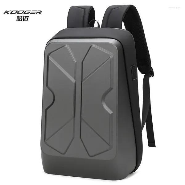 Рюкзак высокого качества, модный твердый корпус, деловые студенческие водонепроницаемые школьные сумки, умный 15,6-дюймовый ноутбук с USB