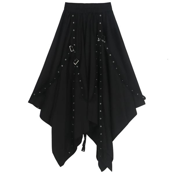 Harajuku черная юбка женская стимпанк готическая винтажная викторианская цыганская хиппи вечеринка Y2k косплей панк 240326