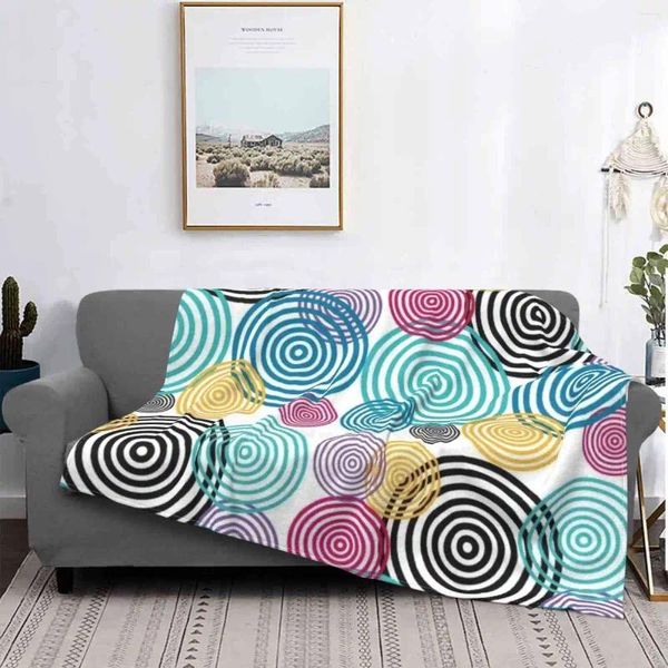 Cobertores Círculo Colorido Padrão Baixo Preço Impressão Novidade Moda Cobertor Macio Vibração Dizendo Citação Inspiradora Verão Vsco Pinterest