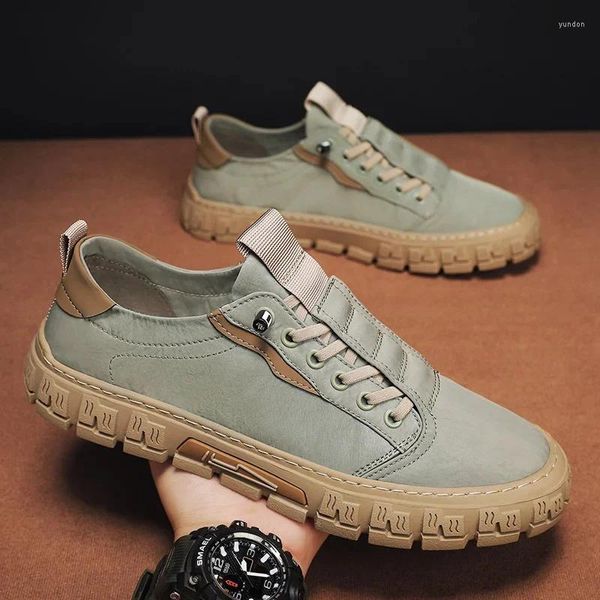 Scarpe da passeggio Primavera Uomo Panno di seta vulcanizzata di ghiaccio Tavola casual Versatile Singolo studente Moda da uomo