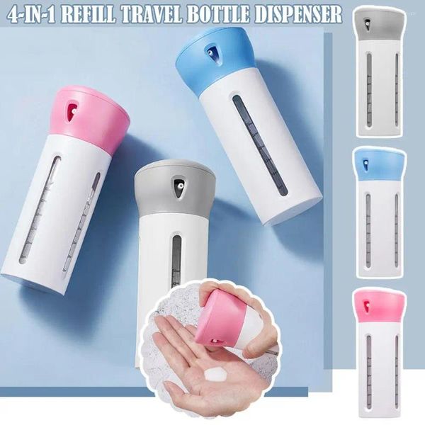 Bottiglie di stoccaggio 40ml 4 in 1 Bottiglia di dispenser di liquidi da viaggio portatile Bottiglia vuota di shampoo Lozione Profumo Sottobottiglia Contenitore Balsamo P J2C4