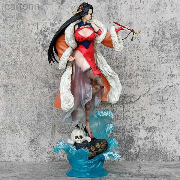 Anime Manga 36 cm One Piece Figure Boa Hancock Animefigure Pvc Gk Boa Hancock Statua Figurine Modello sexy Collezione di bambole Giocattoli di Natale Regalo 240401