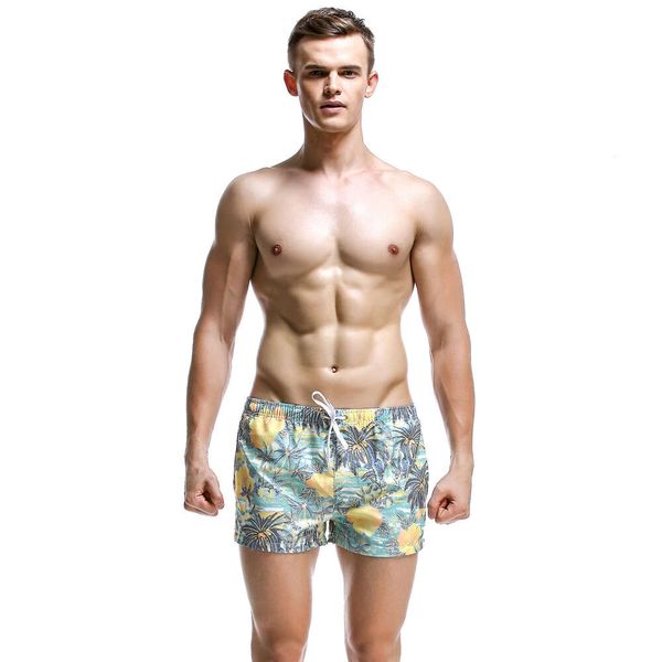 Seobean calças de praia masculinas calças florais casa shorts masculinos surf natação pijamas masculinos