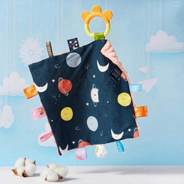 Decken Baby Baumwolldecke Decke Soft Born Peas Label Beruhigte Handtuch Süßes Kinder Schlafspielzeug beruhigen Beschädigung Lätzchen Speichel Speichel