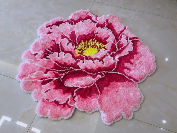 Tappeti in stile vintage moquette di fiori di peonia rossa soggiorno spesso e tappeto area da letto tappeti rosa tappeti per il corridoio per matrimoni