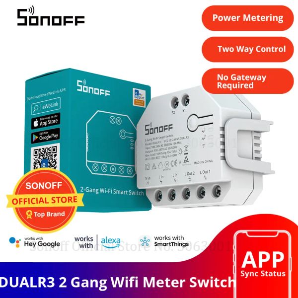 SONOFF SONOFF 2CH 2CH WiFi Smart Switch Home Remote Remote Switch sem fio Módulo Universal Timer Wi -Fi Switch Smart Home Controller