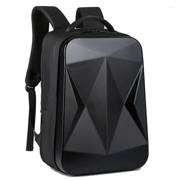 Рюкзак с твердым корпусом, водонепроницаемый мужской ноутбук 15,6 17,3 дюйма, USB-зарядка, большая емкость, мужской